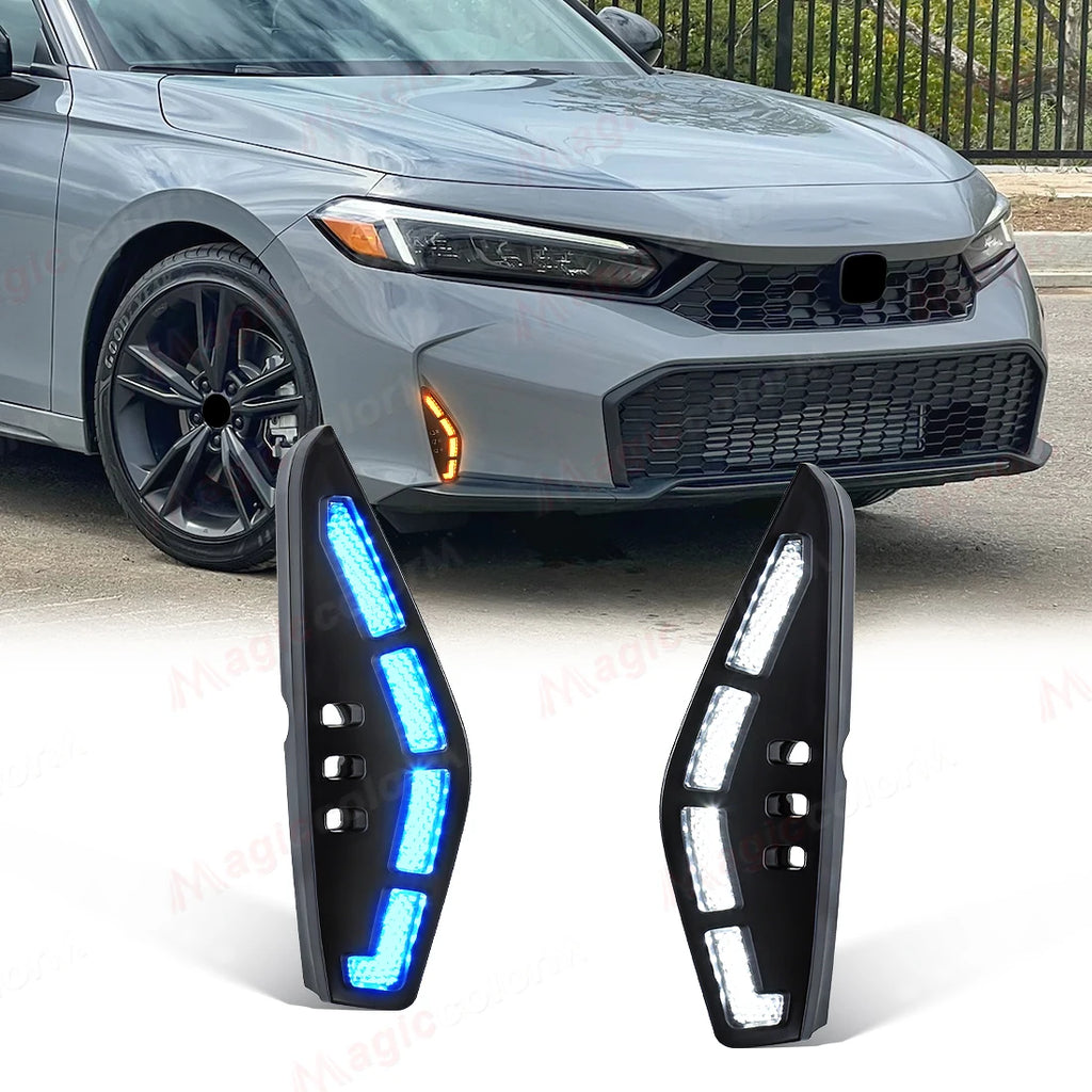 LED DRL For Honda Civic 2025 2026 Daytime Running Lights Turn Signal Fog Lamps Start-up An | AUTOKITSHOP