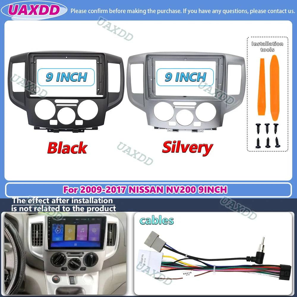 Adaptateur cadre façade dautoradio Android kit cadre montage tableau bord audio stereo 2Di