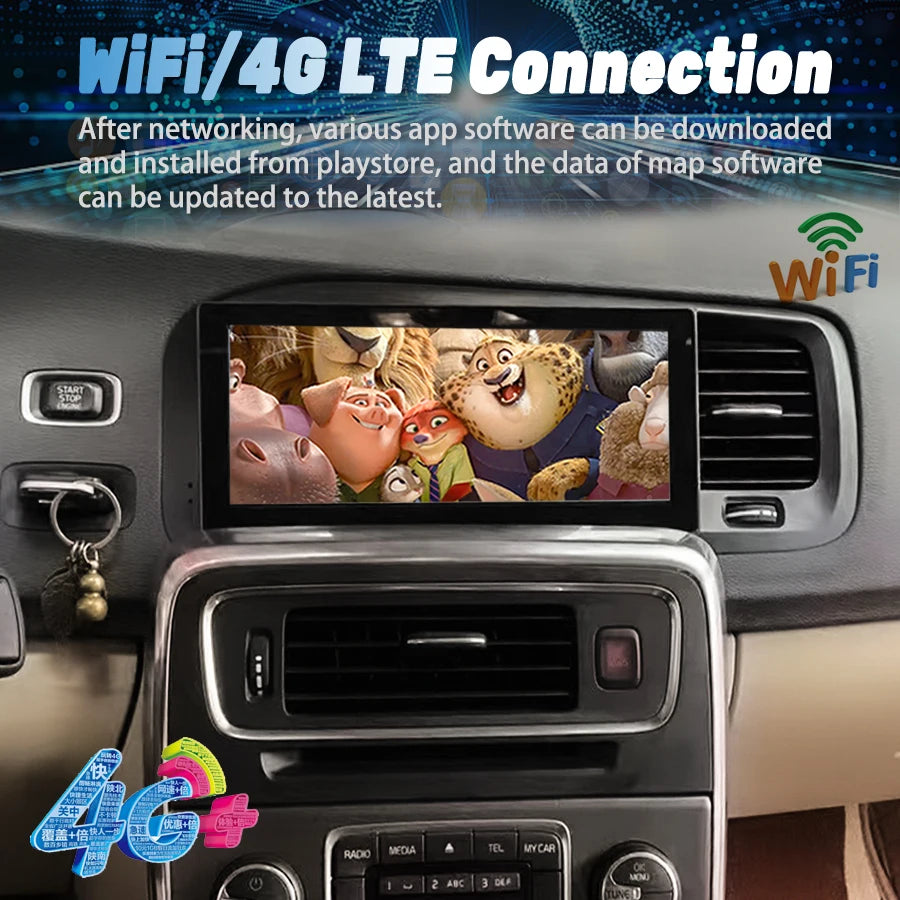 8.8" Qled Screen GPS Navigation For Volvo S60 V60 2011-2020 256G Android Car HU Multimedia
