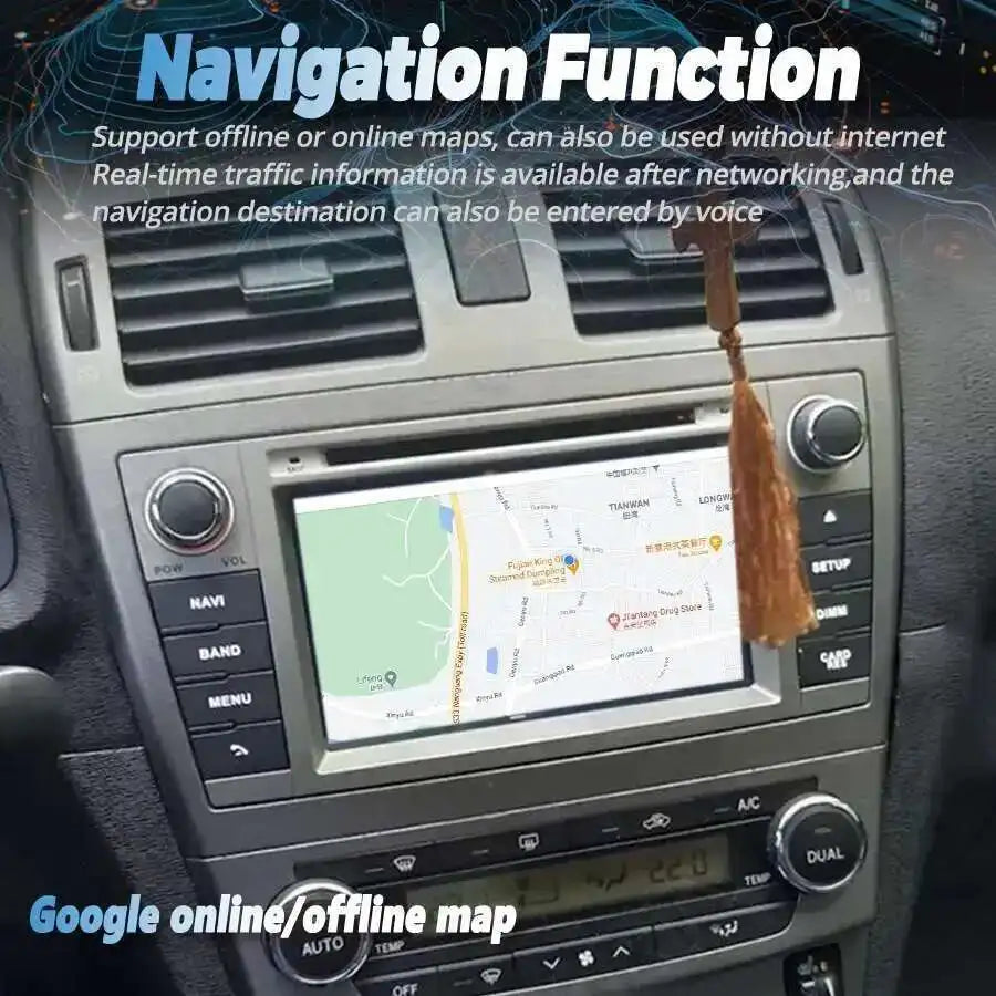 Multimedia Video Player 7inch AI Voice CarPlay Android 15 Car Radio Stereo For Toyota Aven