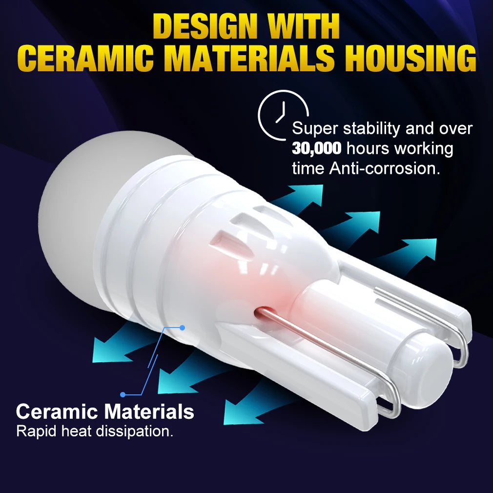 T10 W5W WY5W 168 194 192 2835 LED Car Wedge Bulbs Parking Lights Auto Signal Lamp Bulb Whi