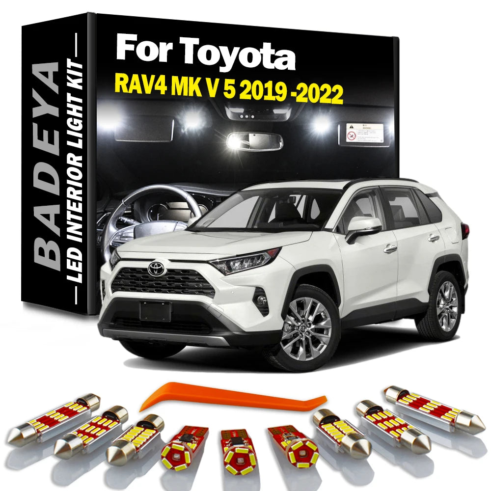 8-Piece LED Interior Light Kit for Toyota RAV4 - Canbus Error-Free Interior Bulbs