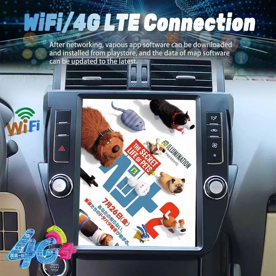 Carplay 12.1 Inch Android Screen For Toyota Prado 150 2014 2015 LC150 Car Radio Multimedia | AUTOKITSHOP