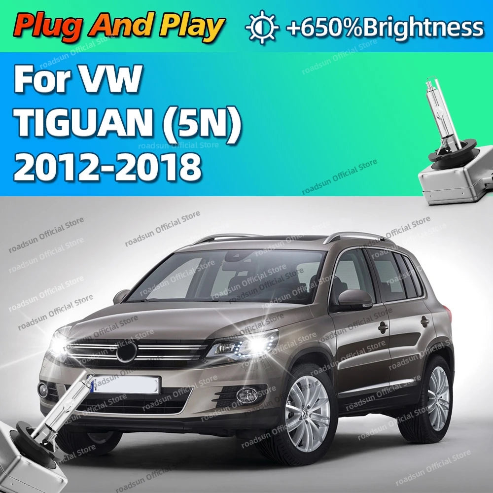 Xenon 35W 6000K Car HID Headlight Replace Light Bulbs D3S For VW VOLKSWAGEN TIGUAN 5N 2012