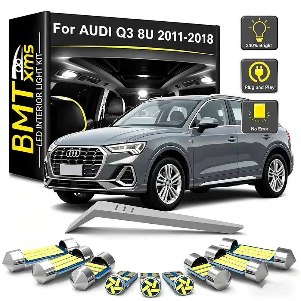 18-Piece LED Interior Light Kit for Audi Q3 8U - Canbus Error-Free Bulbs | AUTOKITSHOP