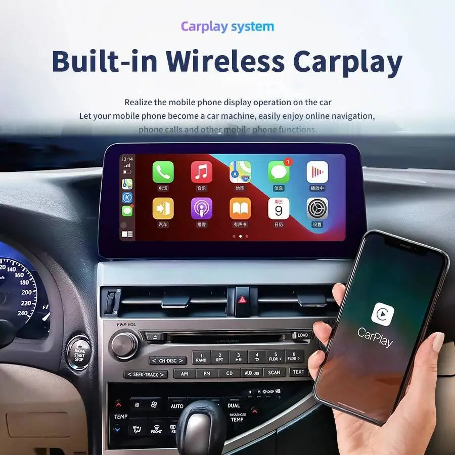 Navi Stereo Built-in 360 For LEXUS RX270 RX300 RX350 2009-2015 CarPlay Car Multimedia Vide