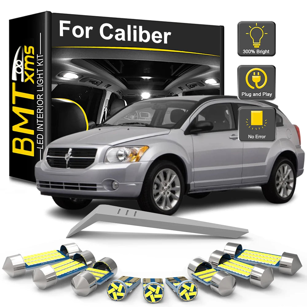 10-Piece LED Interior Light Kit for Dodge Caliber - Canbus Error-Free Bulbs | AUTOKITSHOP