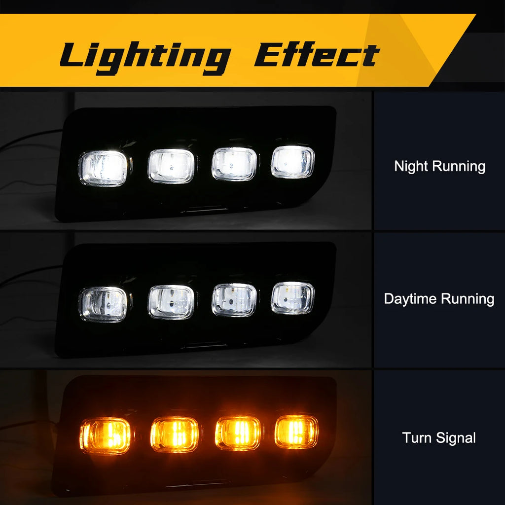 DRL Daytime Running Lights Bumper Lamp for Toyota 4Runner 4 Runner Limited LTD 2013 - 2022 | AUTOKITSHOP