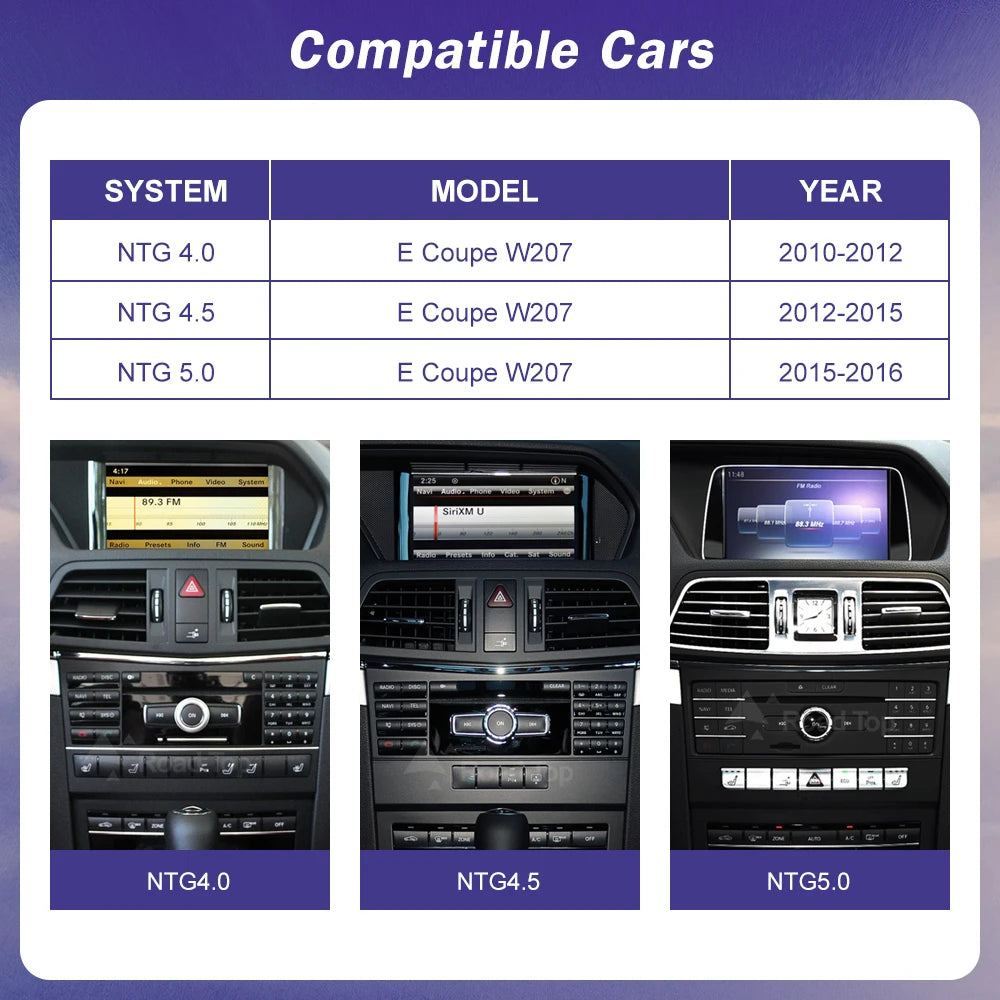 Touch Screen for Mercedes Benz E Coupe W207 Android Auto Wireless CarPlay Linux Car Multim | AUTOKITSHOP