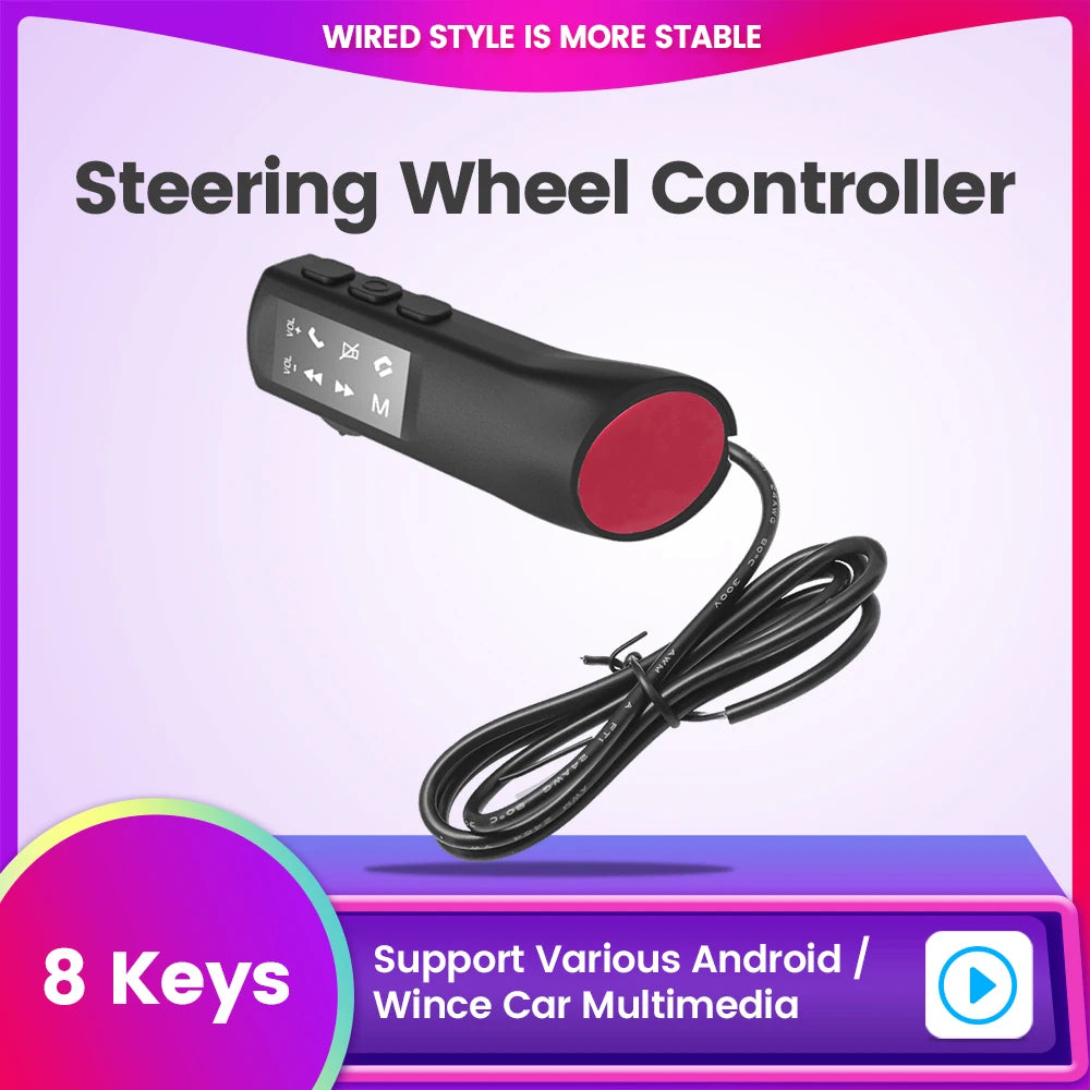 8 Key Universal Car Steering Wheel Buttons Multi-functional Remote Controller Car Radio Na