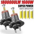 1600W 360 H7 LED Car Headlight Bulb Canbus 1800000LM Light for Car Turbo Mini Size H7 LED