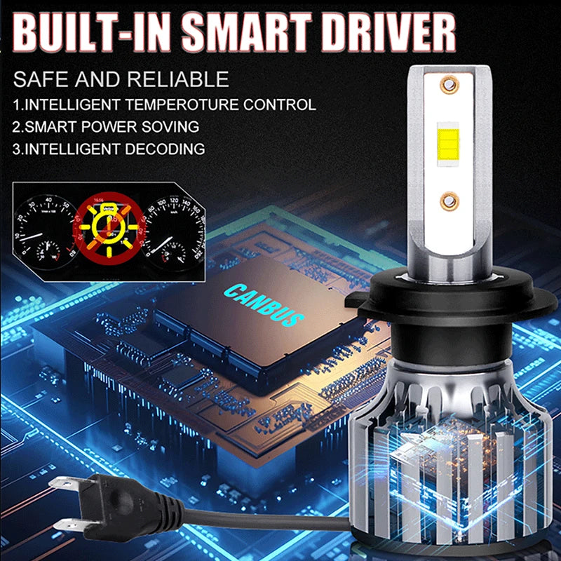 Super Bright H4 H7 LED Headlights Canbus 4200W H11 H8 H9 9005 HB3 9006 HB4 9012 HIR2 45000