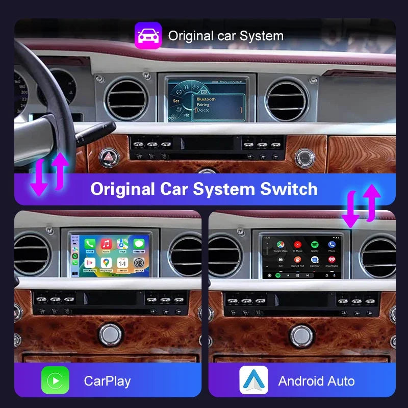 Wireless ios Carplay For Rolls Royce Phantom CCC 2006-2012 with Android Auto Airplay Car P