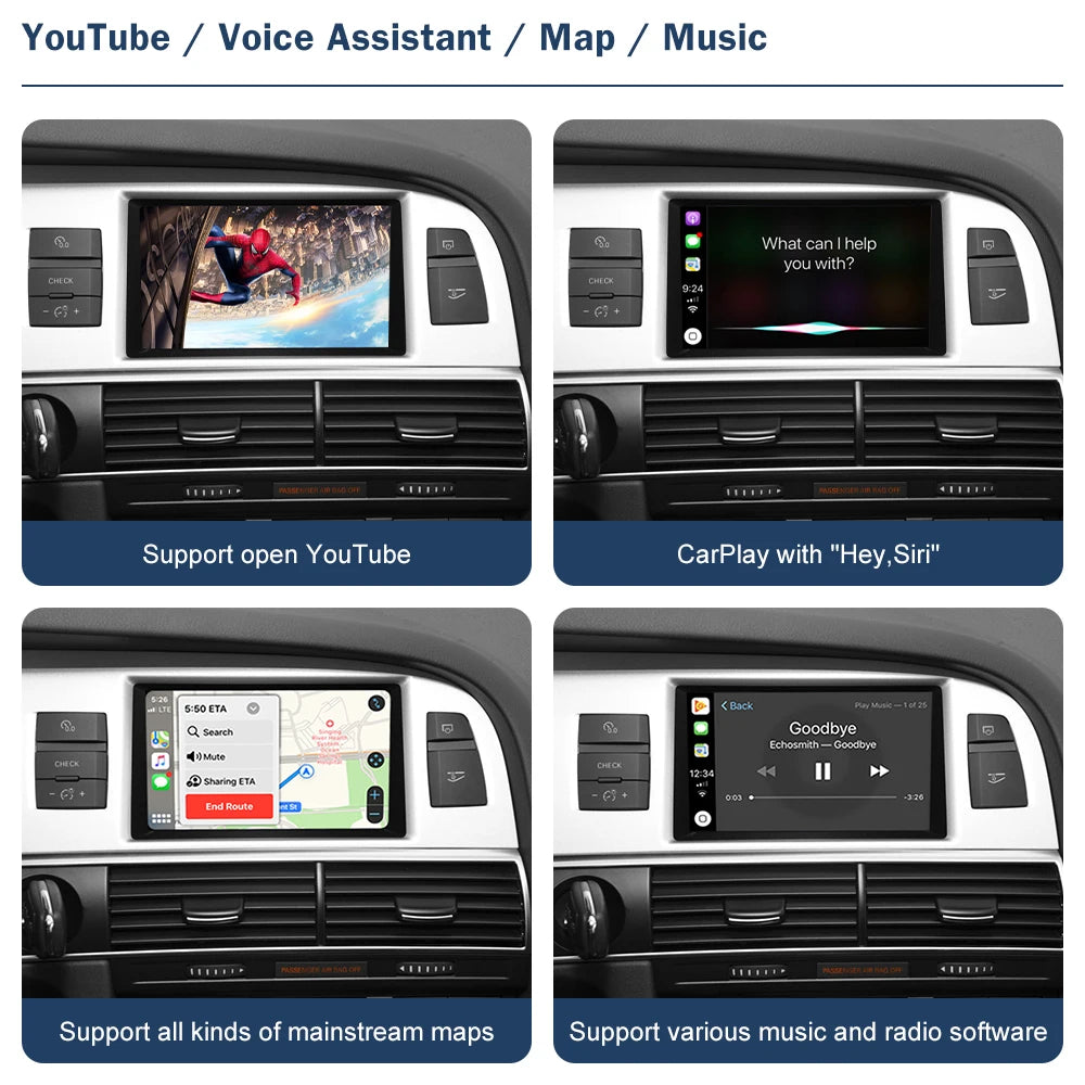 Wireless Android Auto Interface for Audi A6 C6 A7 C7 2010-2011 Q7 2010-2015 With CarPlay A | AUTOKITSHOP