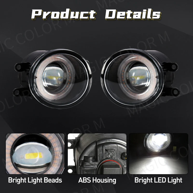 Angel Eye Fog Light For Toyota Highlander Kluger Avalon Prius C-HR CHR Estima 4Runner Car  | AUTOKITSHOP
