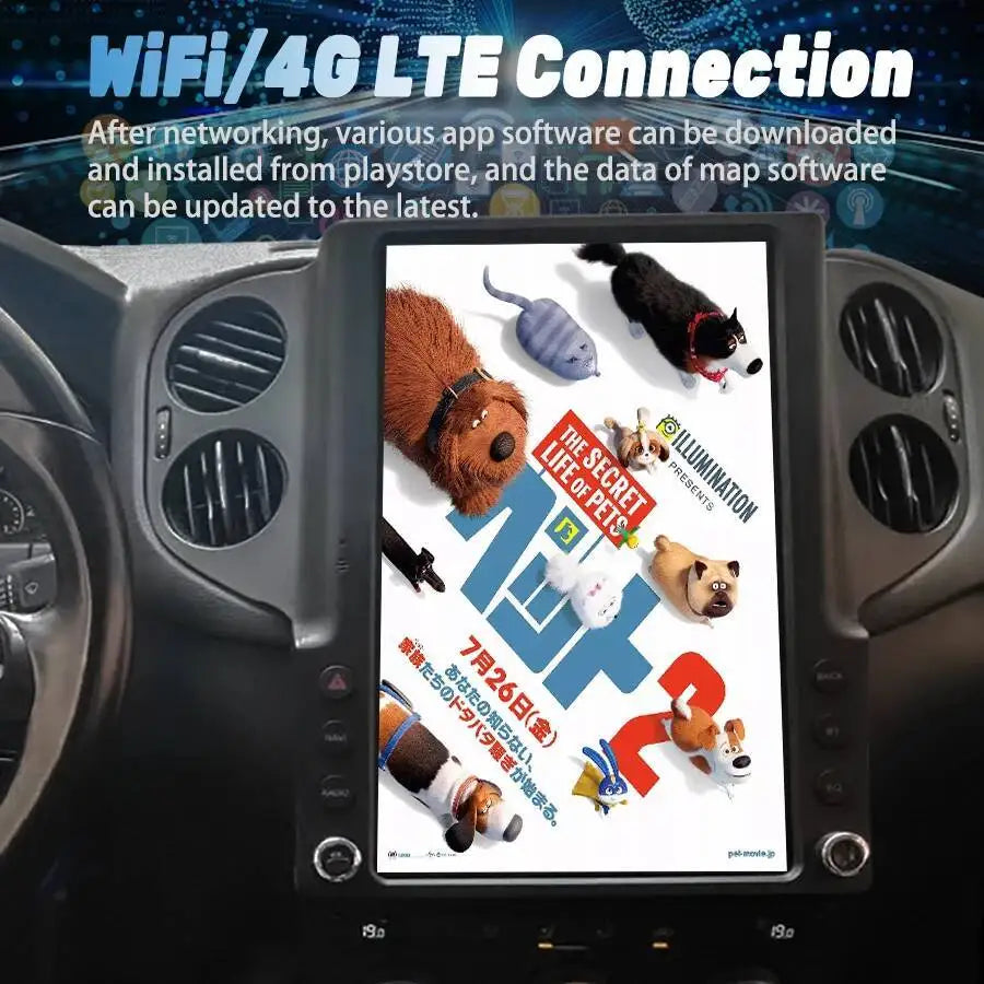 13.6" IPS screen Android15 Car Radio For VW Tiguan NF 2006 -2016 Multimedia Video Player N | AUTOKITSHOP