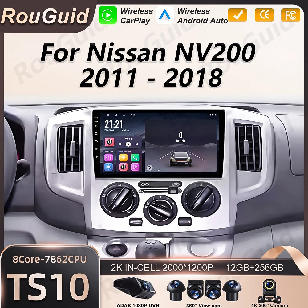 Android 16 Auto Car Radio For NISSAN NV200 2011 2012 2013 2014 2015 2016 2017 2018 Multime | AUTOKITSHOP