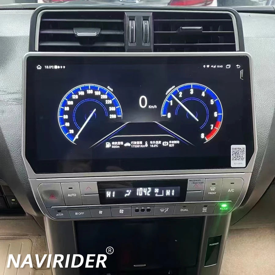 12.3inch Android 15 8+128G Screen For Toyota Land Cruiser Prado 150 2010-2022 Car Multimed