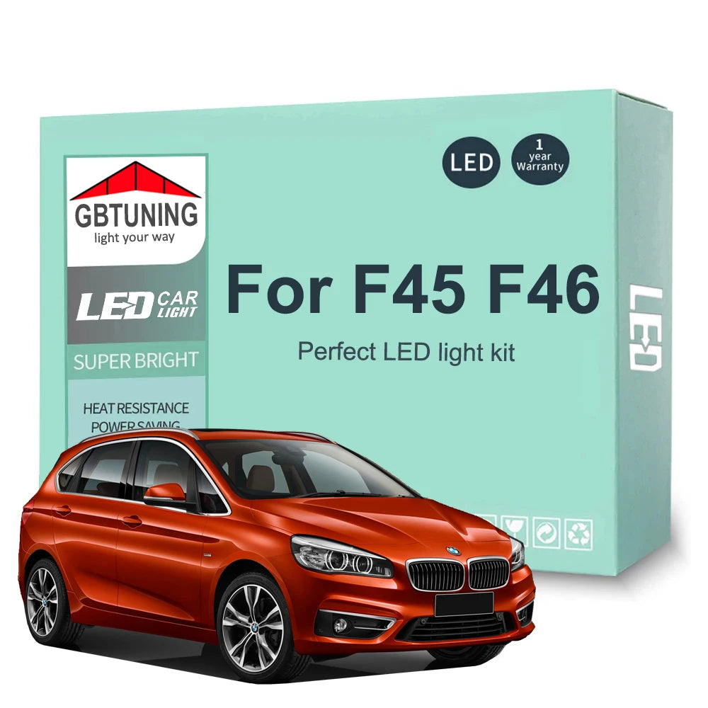 6-Piece LED Interior Light Kit for BMW 2 Series F45 F46 Active Tourer Gran Tourer 2014-2018 - Canbus Dome Map Door Tr...