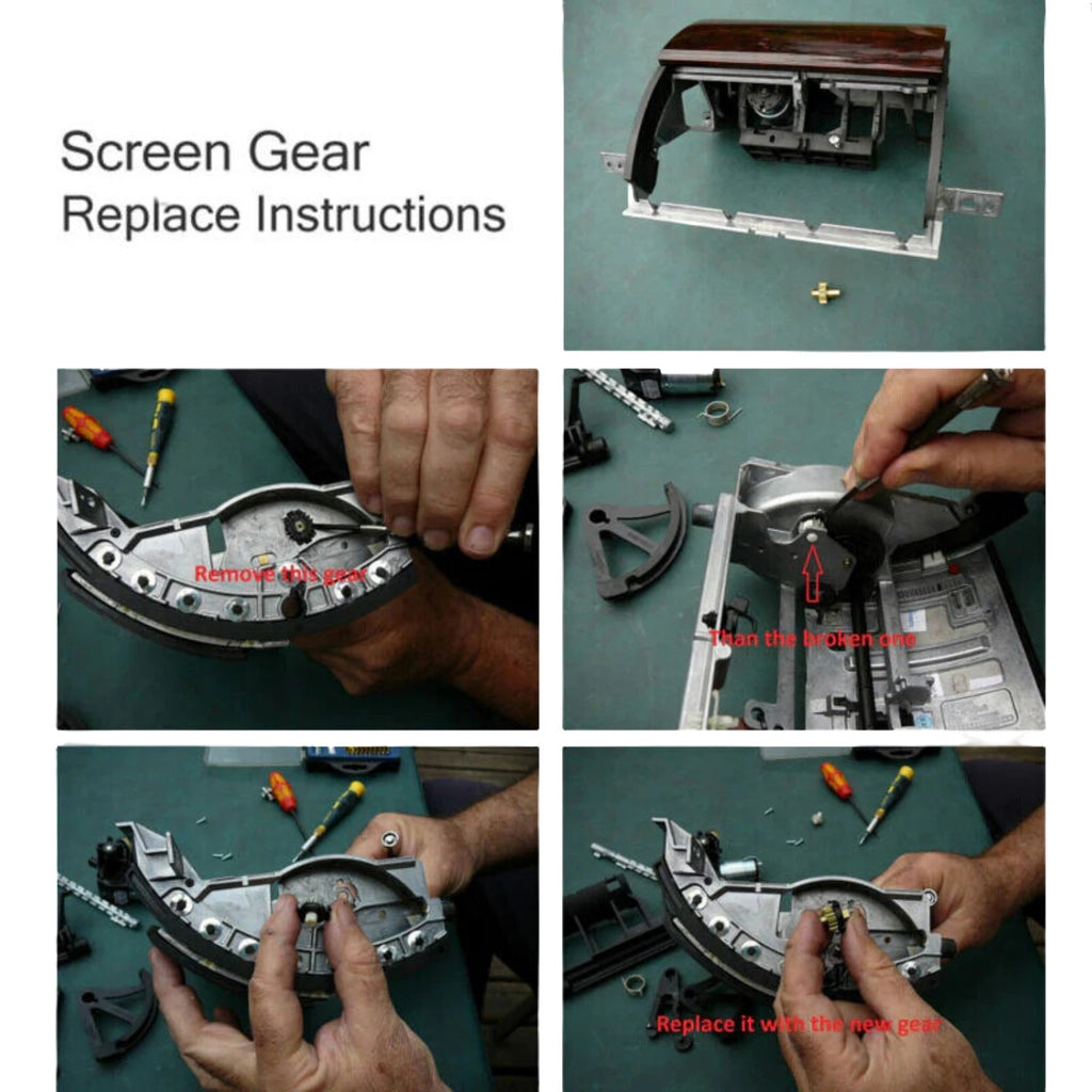 Screen Mechanism Gear Replacement Set Kit 4E0857273D For Audi A8 S8 MMI 2003-2010 Cars Acc