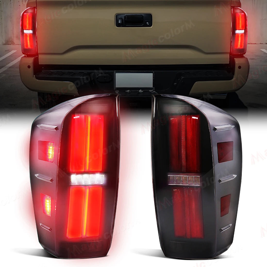 For Toyota Tacoma 2016 2017 2018 2019 2020 2021 2022 2023 Car Tail Lamps Rear Driving Brak | AUTOKITSHOP