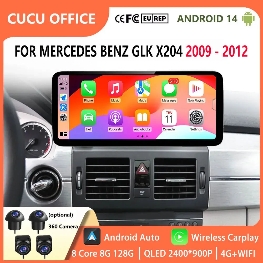 GPS Navi Ultra-Thin screen 4G Android OS Car Video Multimedia Player for Mercedes Benz GLK | AUTOKITSHOP