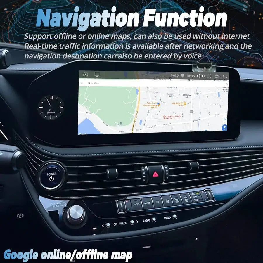 Android 15 Stereo For LEXUS LS LS500 2018-2024 CarPlay Car Multimedia Video Player 12.3''