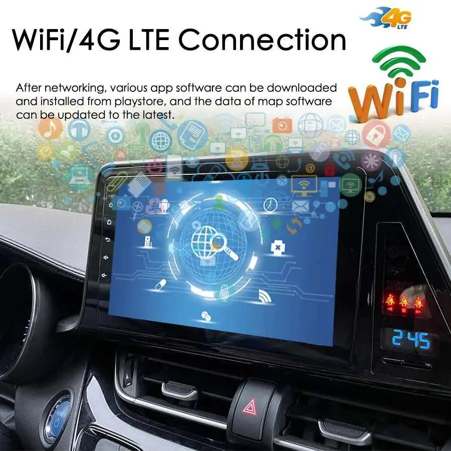 Wireless CarPlay Android 14 AI Voice Car Radio Stereo 8+128GB GPS Navigation For Toyota CH