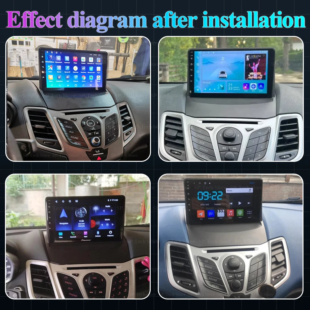 Android 16 Carplay Auto For Ford Fiesta Mk 6 2008-2019 Multimedia Car Radio Player Wifi+5g | AUTOKITSHOP