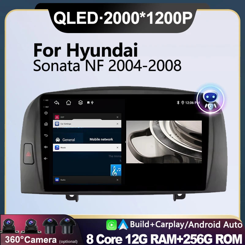 Car Radio Multimedia Player For Hyundai Sonata NF 2004 2005 2006 2007 2008 Wireless Carpla | AUTOKITSHOP