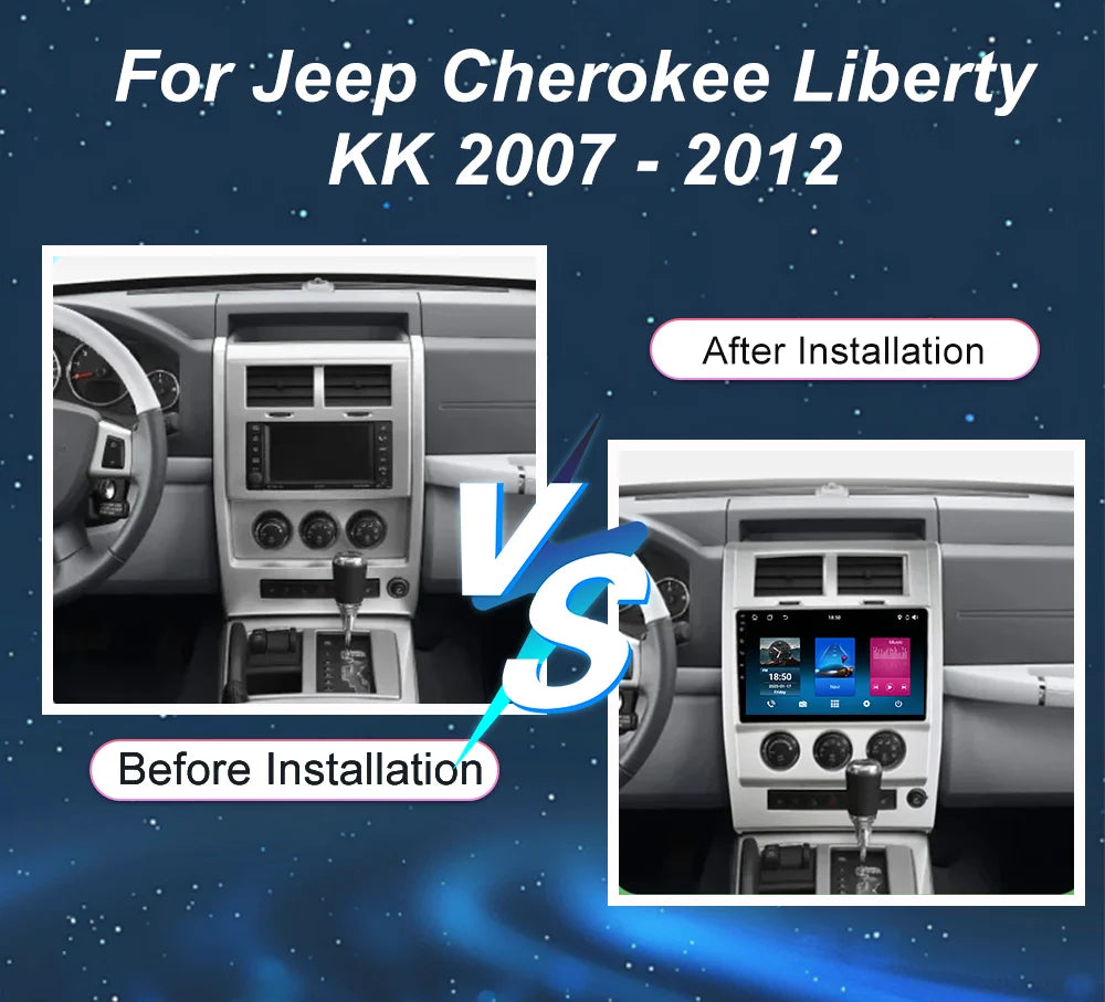Car Multimedia Radio Android Auto For Jeep Cherokee Liberty KK 2007-2012 Auto Multimedia P
