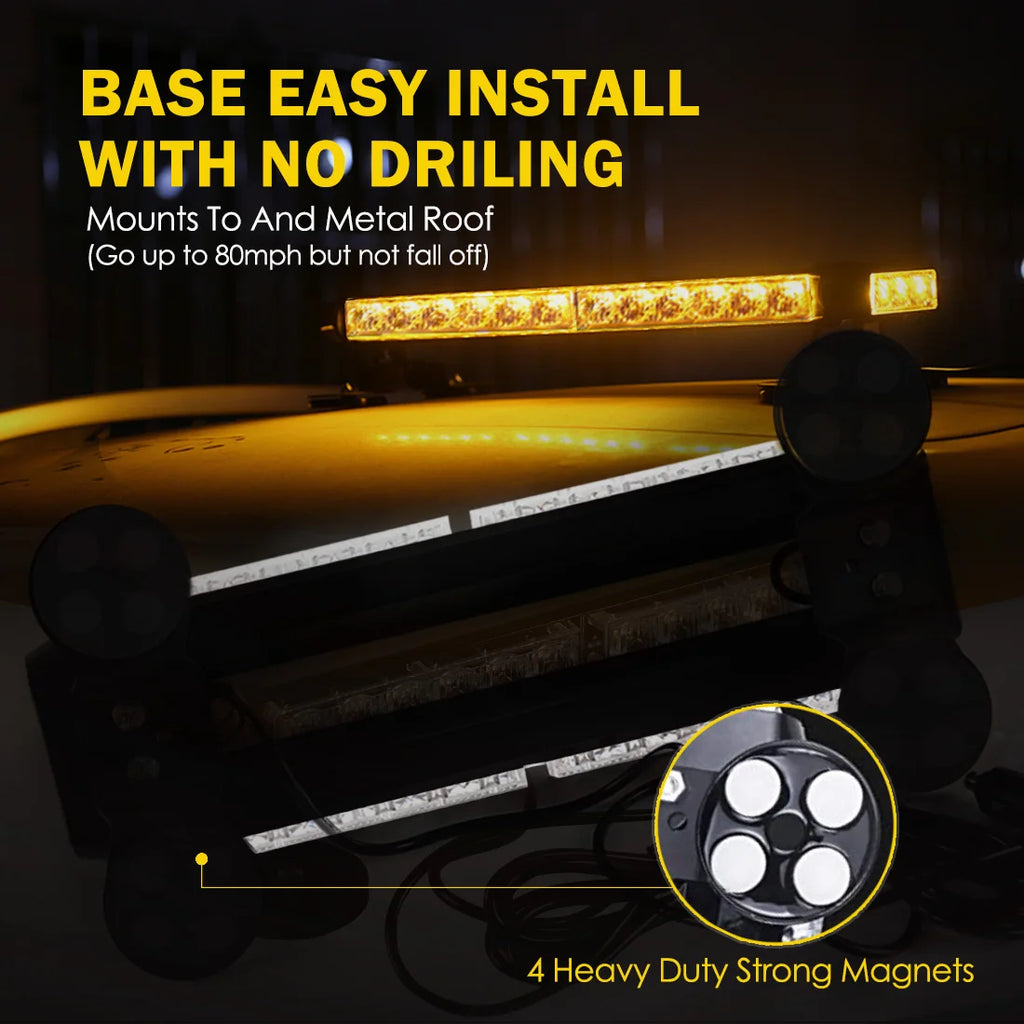 30 LED Bar Car Strobe Warning Light Flashing Police Lamp Auto Emergency Flasher For Vehicl | AUTOKITSHOP
