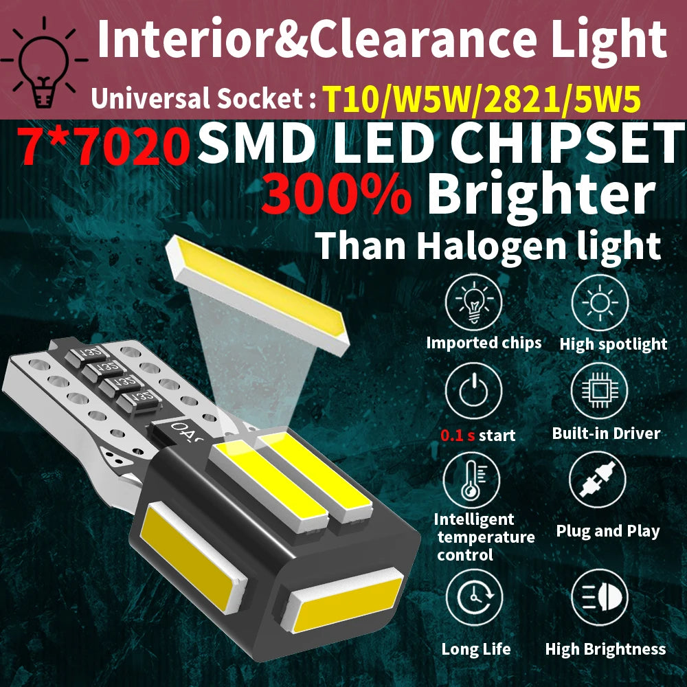 LED Interior Light Kit for Toyota Corolla Camry E150 - Canbus Error-Free Interior Bulbs