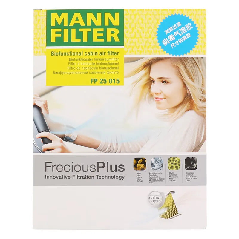 MANN FILTER FreciousPlus FP25015 Cabin Air Filter For TESLA MOTORS Model 3 Model Y Model Y