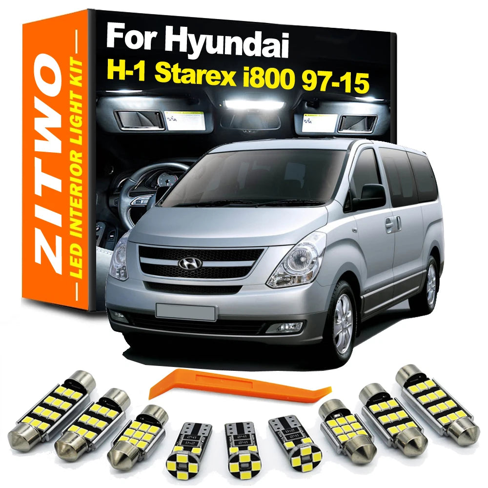 ZITWO LED Interior Dome Map Light Kit For Hyundai H-1 H1 Starex i800 1997- 2008 2009 2010 2011 2012 2013 2014 2015 Accessories
