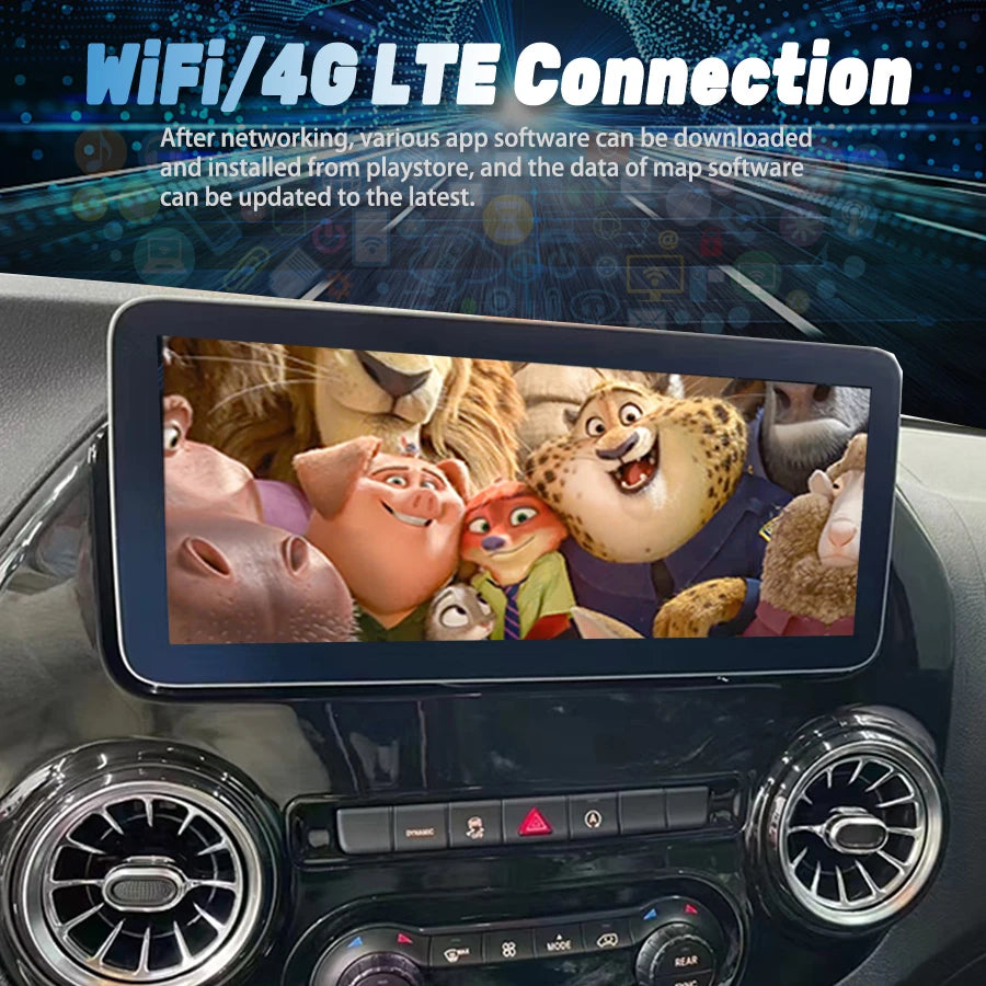 12.3inch Navigation Head Unit For Mercedes Benz Vito 116 W447 2014-2022 Android Auto Radio