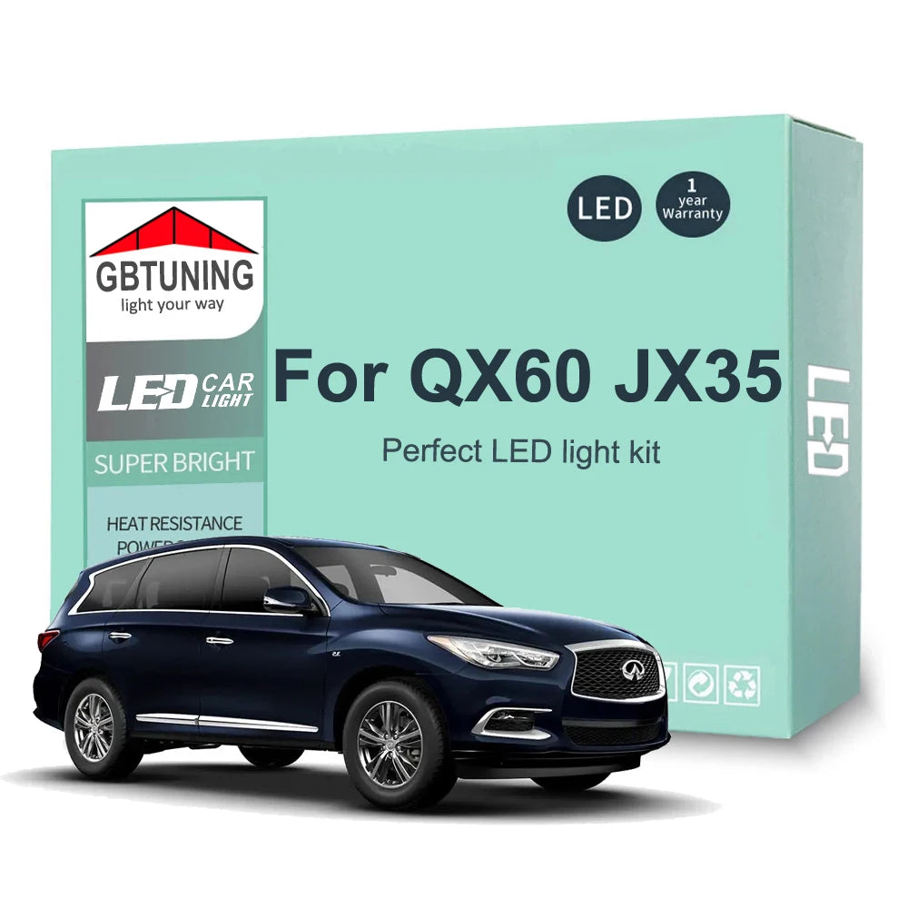 15-Piece LED Interior Light Kit for Infiniti QX60 JX35 - Canbus Error-Free Bulbs | AUTOKITSHOP