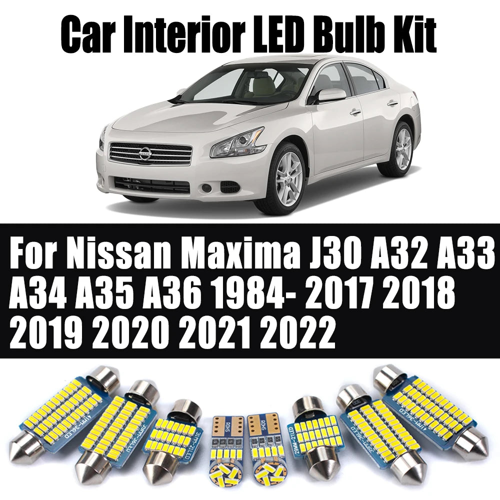 LED Interior Light Kit for Nissan Maxima J30 A32 A33 A34 A35 A36 1984- 2018 - Canbus Dome Map Door Trunk Bulbs | AUTO...