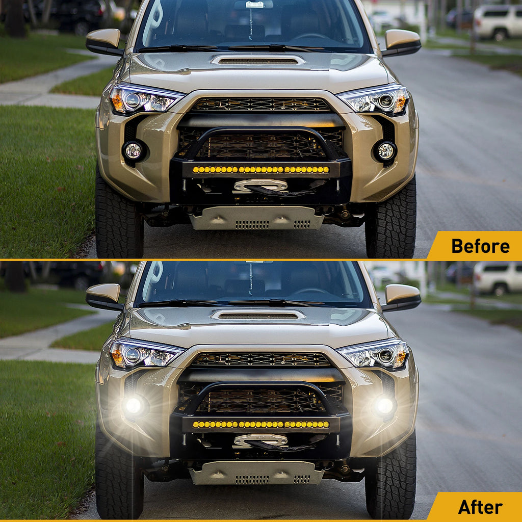 For Toyota 4 Runner 2014 2015 2016 2017 2018 2019 2020 2021 LED Fog Lamps Daytime Running  | AUTOKITSHOP