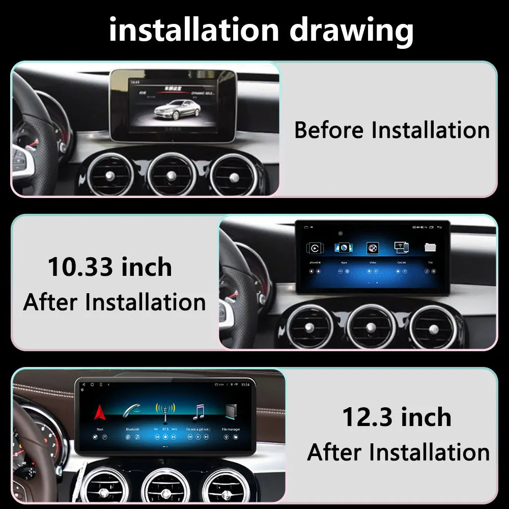 Navigation GPS For Mercedes Benz C Class W205 GLC X253 2015-2018 Car Radio Multimedia Wire