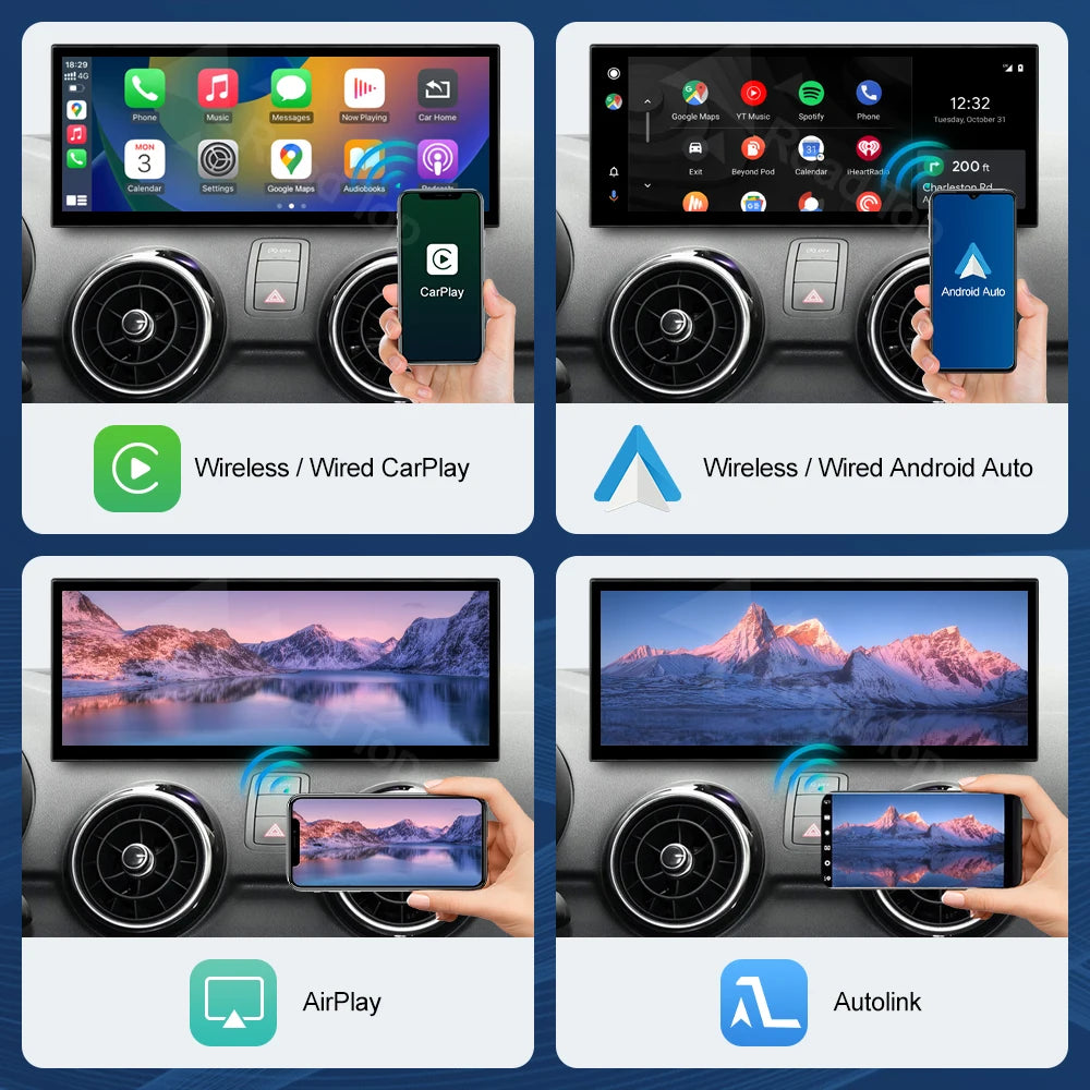 12.3 Inch Touch Screen Multimedia Display for Audi A1 2012-2018 with Airplay Miracast Wire | AUTOKITSHOP