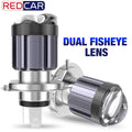 30000LM BA20D H6 H4 LED Motorcycle Headlight Bulb Scooter Lights Double Fisheye Lens CSP M