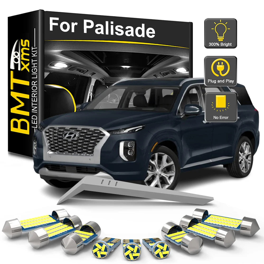 12-Piece LED Interior Light Kit for Hyundai Palisade - Canbus Error-Free Bulbs | AUTOKITSHOP