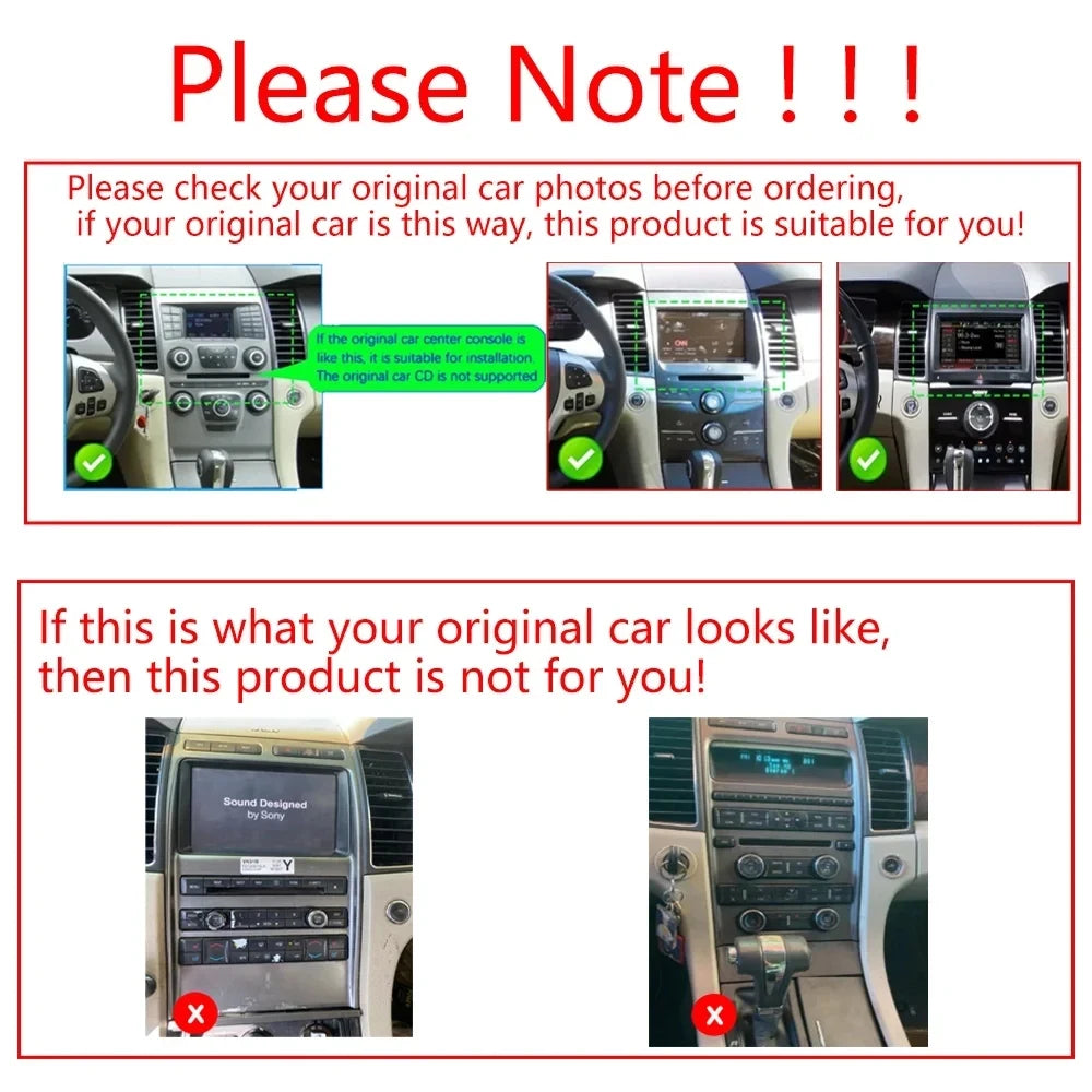 Android 16 For Ford Taurus 2011-2016 Car Radio Auto Stereo Head Unit Multimedia Video Play | AUTOKITSHOP