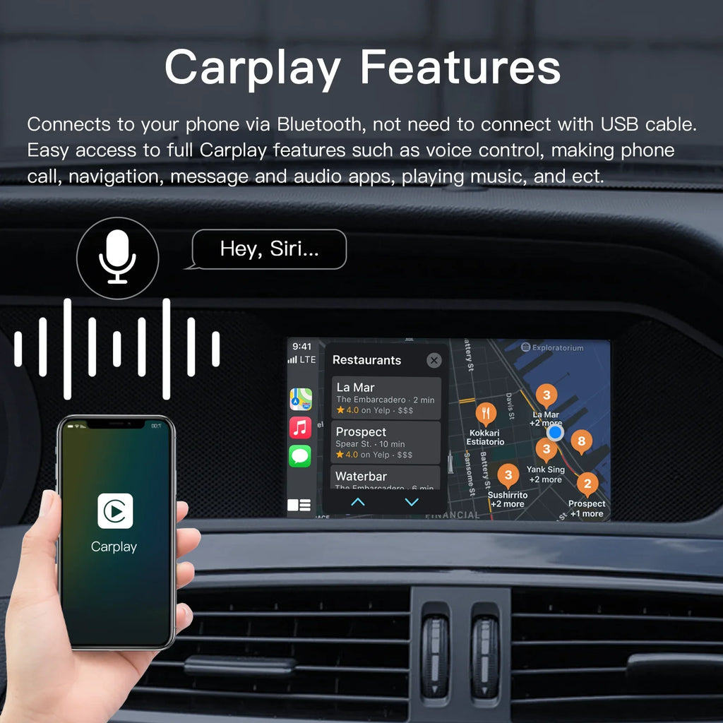 Plug And Play Wireless Carplay Android Auto Becker Module For Mercedes Benz A B C E CLA GL