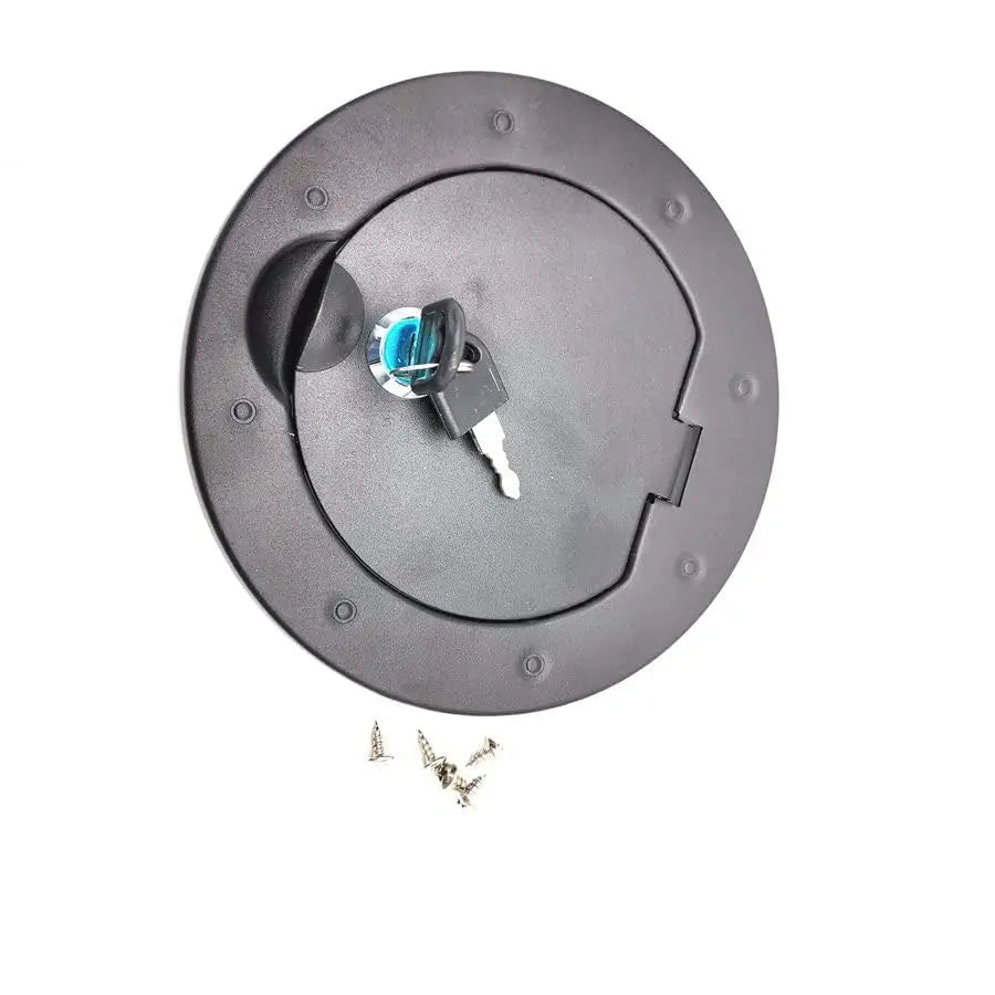 For 07-18 Jeep Wrangler JK Aluminum Gas Tank Cap Locking Fuel Filler Door Cover