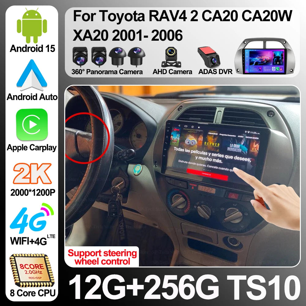 Android 16 Autoradio For Toyota Rav4 2 Ca20 Ca20w Xa20 2001- 2006 Car Radio Multimedia Pla | AUTOKITSHOP