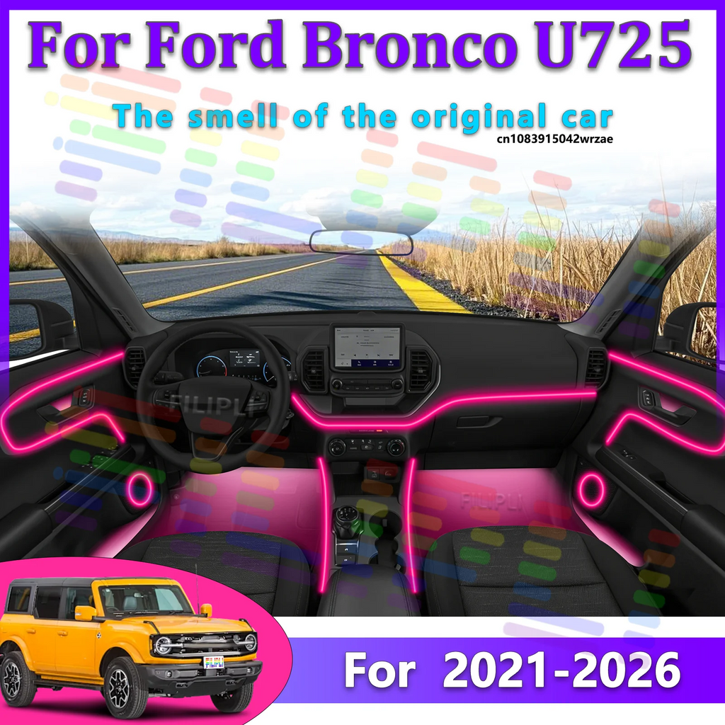 64 RGB - Neon Strip - for Ford U725 - App Control - Car Interior Lighting | AUTOKITSHOP