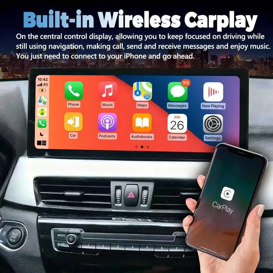 Navigation Bluetooth WIFI 4G For BMW X1 X2 F48 F49 2016-2017 15.8" Android 13 Car Radio Mu | AUTOKITSHOP