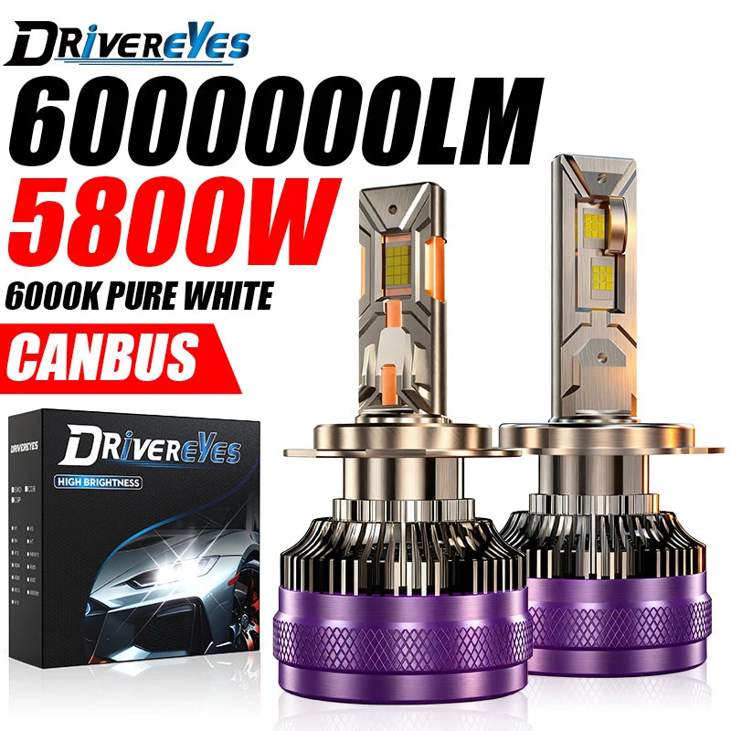 5800W H7 H4 LED Canbus Headlights 6000000LM Super Bright H11 H1 HB3 9005 6000K H8 HB4 9006